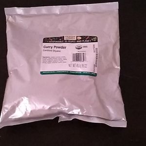 Packaged curry powder.